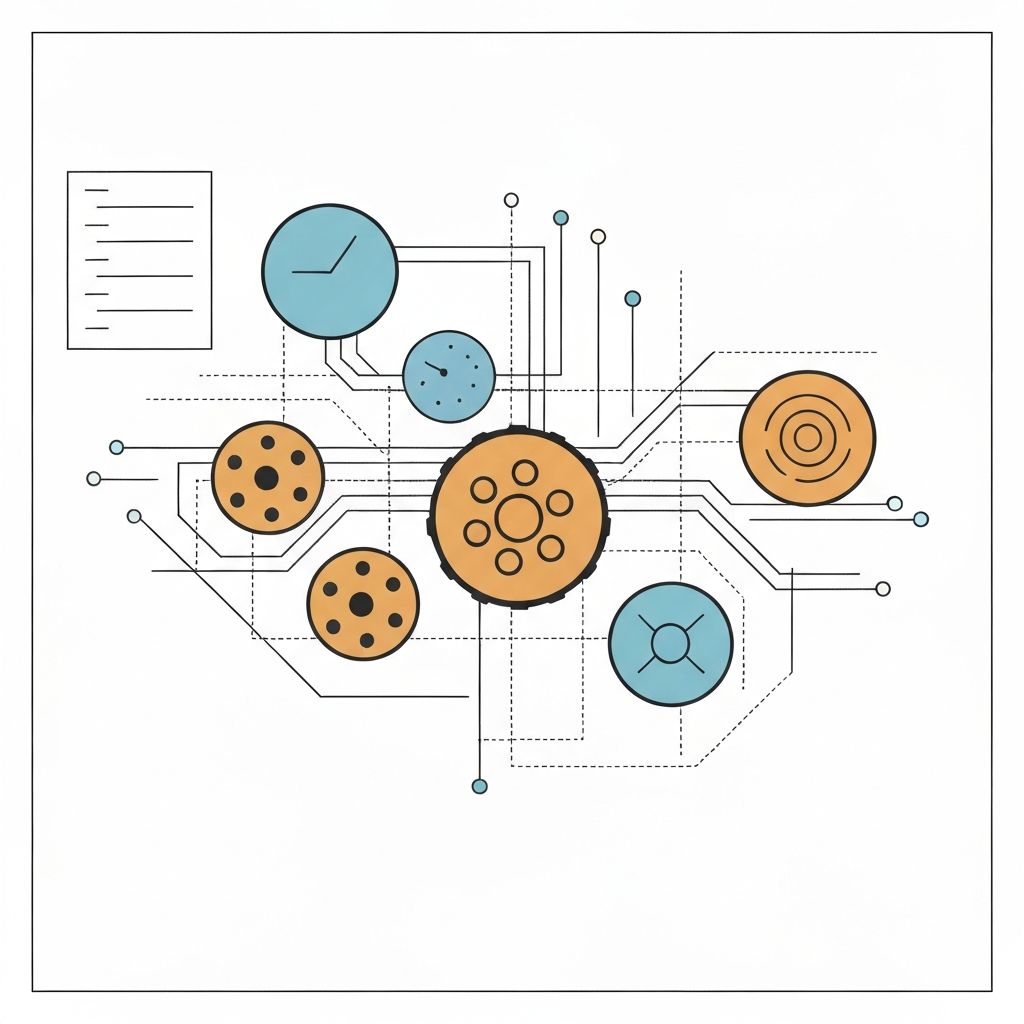 Abstract digital technology and cookies imagery